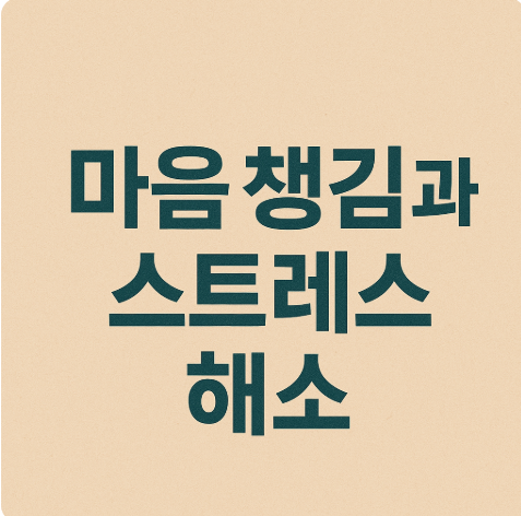 마음 챙김과 스트레스 해소