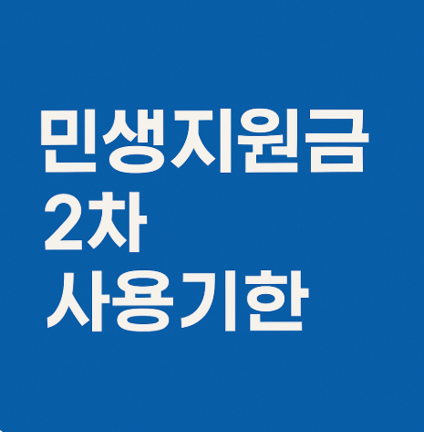 민생지원금 2차 사용기한
