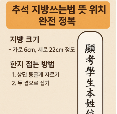 추석 지방쓰는법 뜻 위치 완전 정복 문구