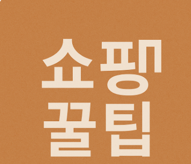 쇼핑 꿀팁