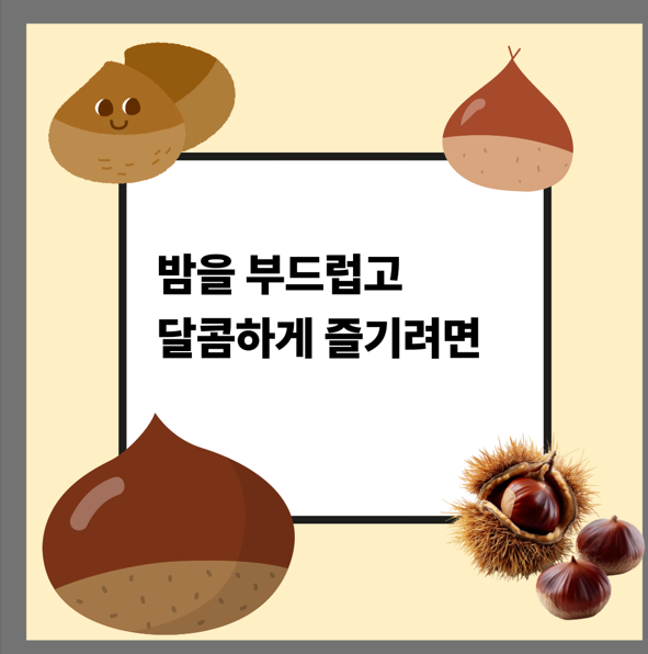 밤을 부드럽고 달콤하게 즐기려면