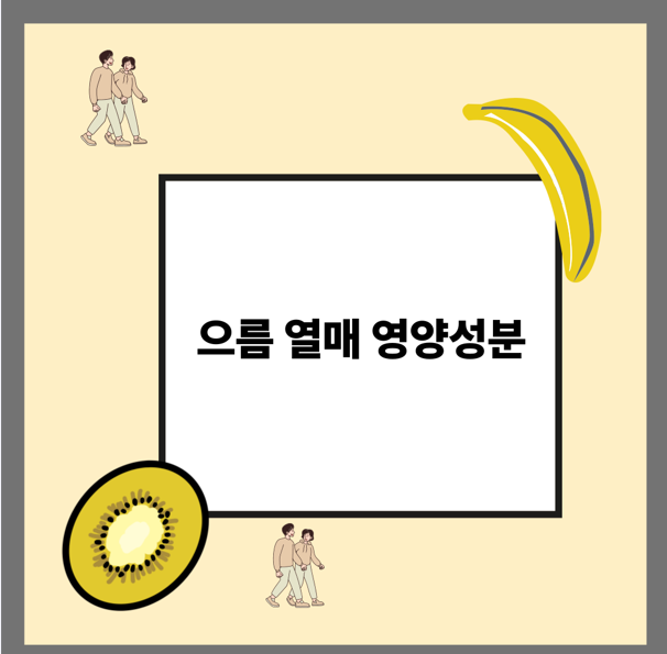 으름 열매 영양성분