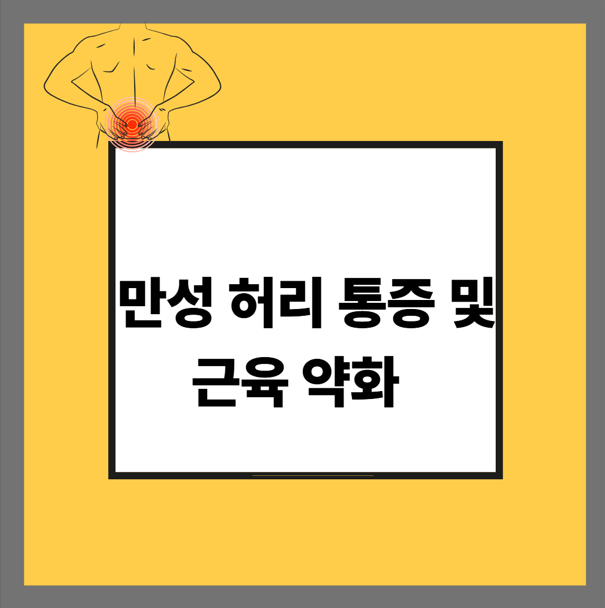 만성 허리 통증 및 근육 약화