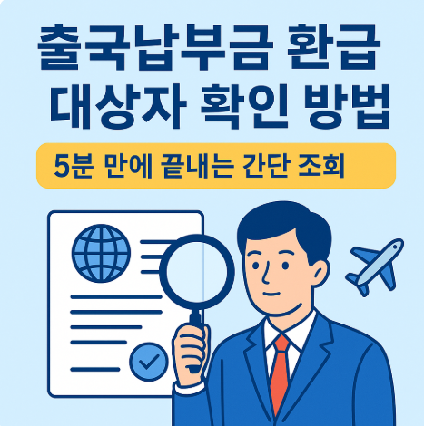 출국납부금 환급 대상자 확인 방법 5분 만에 끝내는 간단 조회 가이드