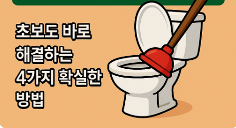 변기 막혔을 때 뚫는 방법|초보도 바로 해결하는 4가지 확실한 방법