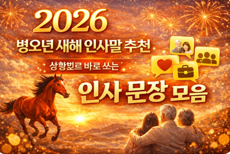 2026 병오년 새해 인사말 추천 상황별로 바로 쓰는 인사 문장 모음