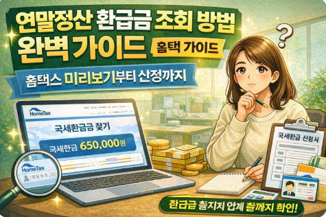 연말정산 환급금 조회 방법 완벽 가이드 홈택스 미리보기부터 신청까지